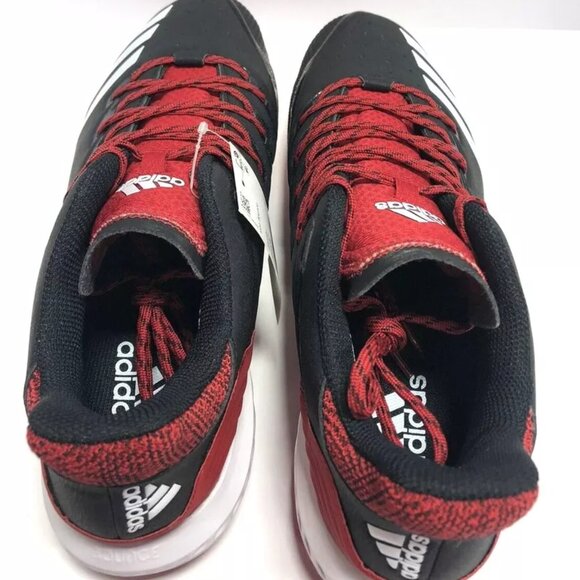 Adidas Men’s Icon Bounce Red/Black Baseball Cleats Size 13.5M - Picture 4 of 6